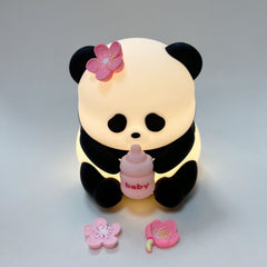 Flower Panda Colorful Silicone Pat Lamp