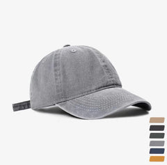 Retro Distressed Hat Women's Washed Denim Peaked Cap