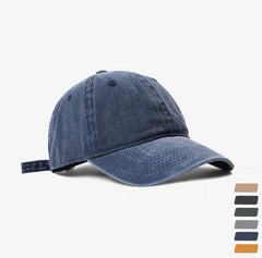 Retro Distressed Hat Women's Washed Denim Peaked Cap